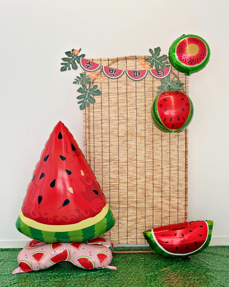 [미소쌤] 수박 미니 파티팩 어린이집 유치원 여름 환경구성 행사 생일 파티 데코 풍선