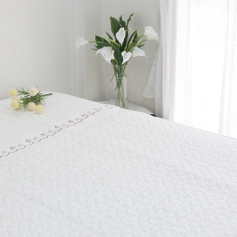 건강한 순면 고밀도 누빔 면 침대 매트리스 커버 S