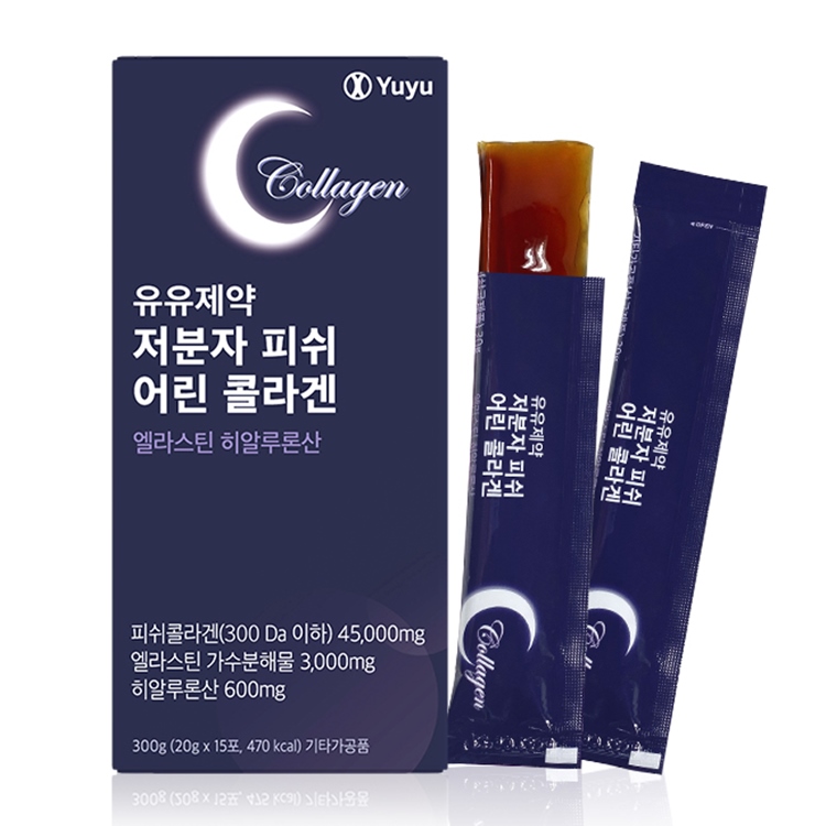 유유제약 저분자 피쉬 어린 FEH 콜라겐 엘라스틴 히알루론산 15포, 1개