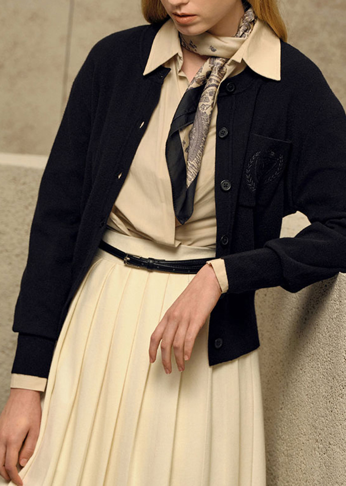 엠블럼 니트가디건 3종 세트