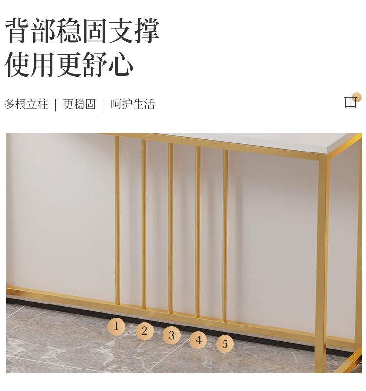 복도콘솔 긴테이블 현관 복도 철제 장식장 선반 화장대 - 상세 이미지 4