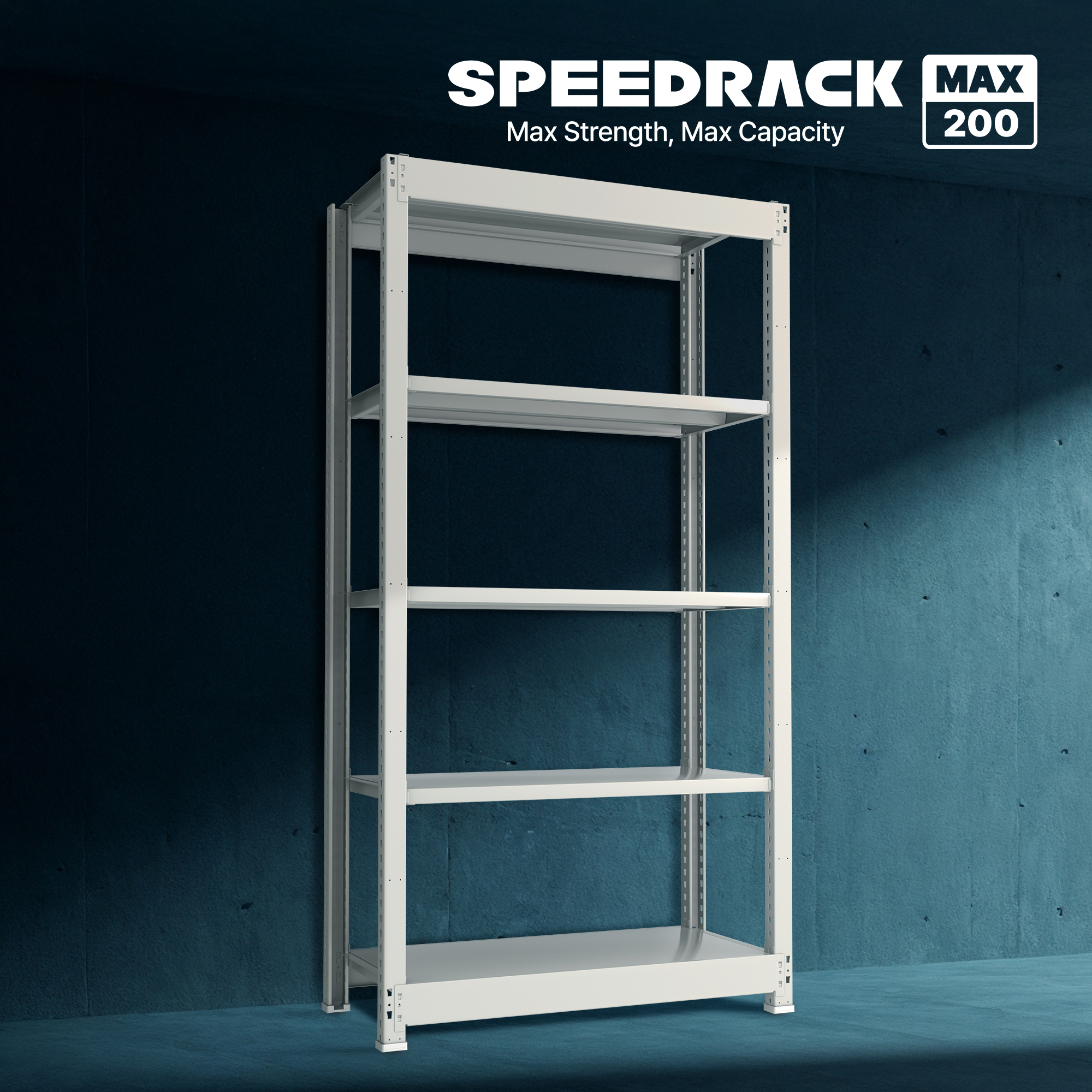 경량랙 독립형 중량랙 철제선반 무볼트 창고 스피드랙 MAX 200 9003001500 5단