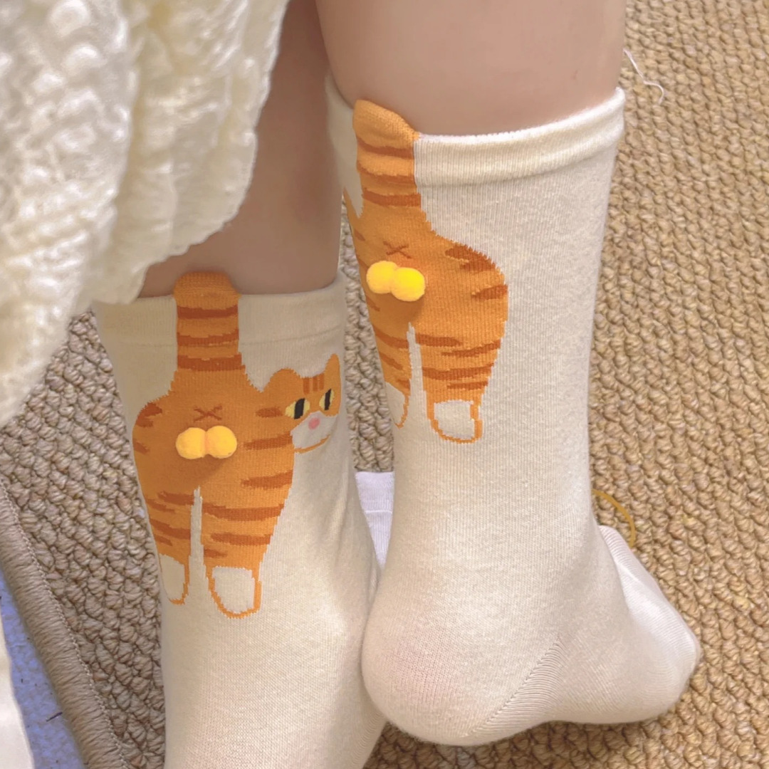 고양이 땅콩 양말 캐릭터 웃긴 커플 귀여운 선물 특이한 이미지 7