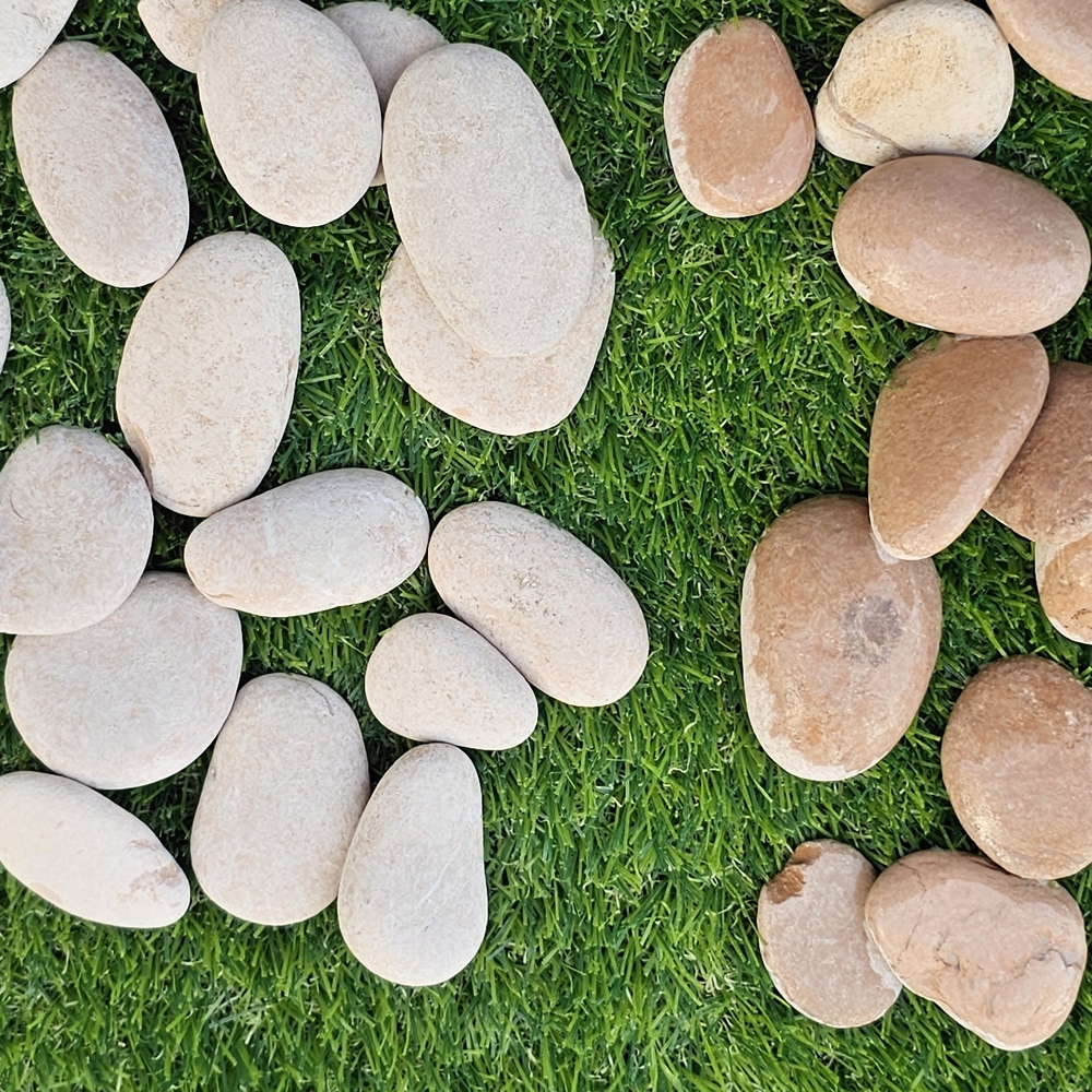 자갈공명 핑크납작돌(flat pebble) 20-40mm(3호) 5알(1봉) 그림그리기 조경인테리어