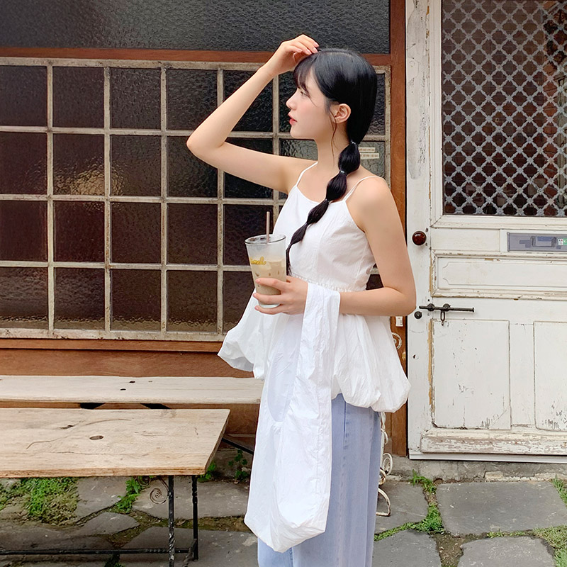 루이델 숄더 백 뒷트임 벌룬 탑 뷔스티에 세트 st2844 - 상세 이미지 5