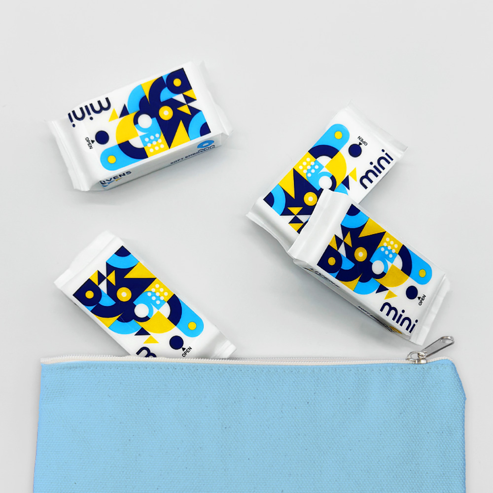 리벤스 휴대용 초미니 포켓 티슈 8매, 40개