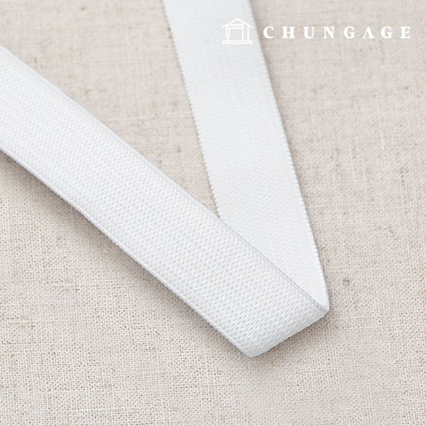 바지고무줄 허리고무밴드 15mm 탄력고무줄 베이직 화이트