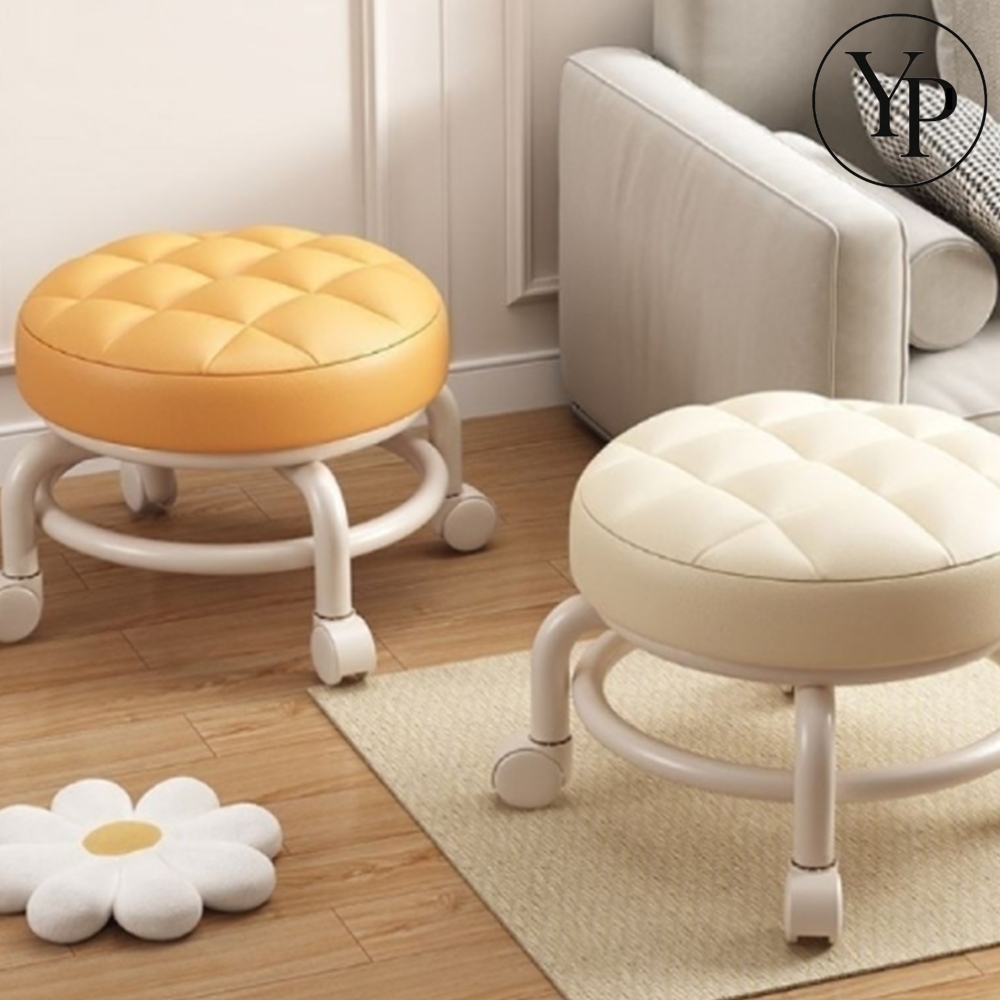 작업용 앉은뱅이 바퀴의자 무빙 바닥 스툴 귀여운 동글뱅이 쿠션 체어