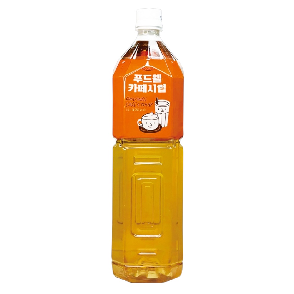 푸드웰 카페시럽 1.5L 슈가 커피시럽+카페행주지원 - 상품 이미지