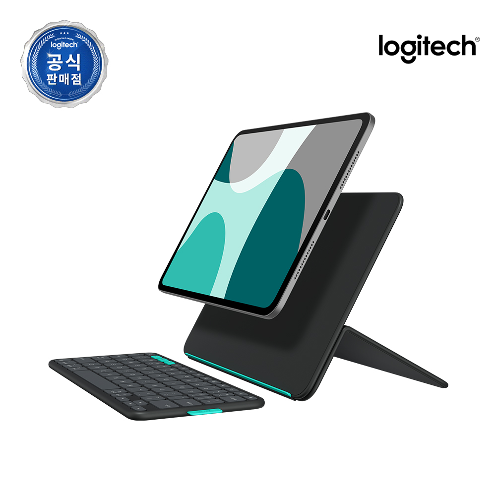 로지텍코리아 공식 Flip Folio 11 아이패드 거치대 블루투스 휴대용 케이스 키보드 프로 에어 M2 M3 M4 이미지 6
