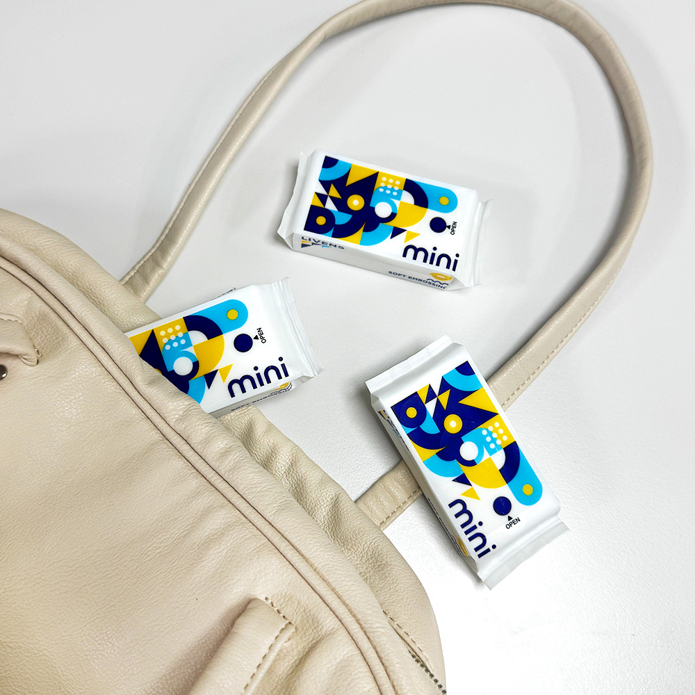 리벤스 휴대용 초미니 포켓 티슈 8매, 40개