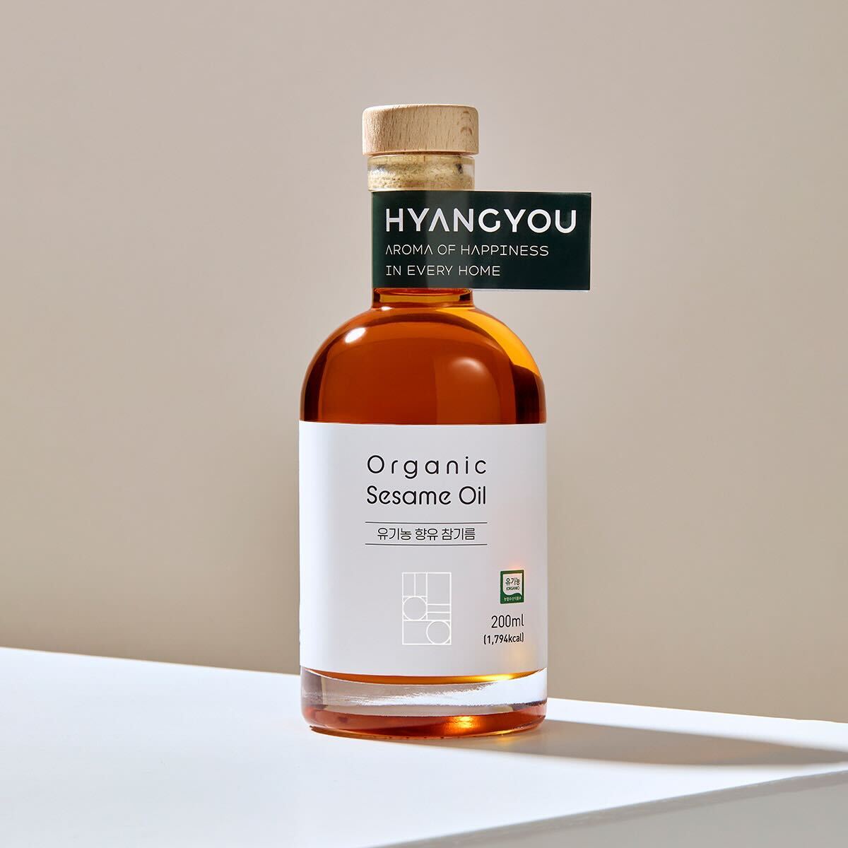 향유 유기농 참기름 200ml 저온압착 저온로스팅 냉압착 해썹 HACCP - 상품 이미지