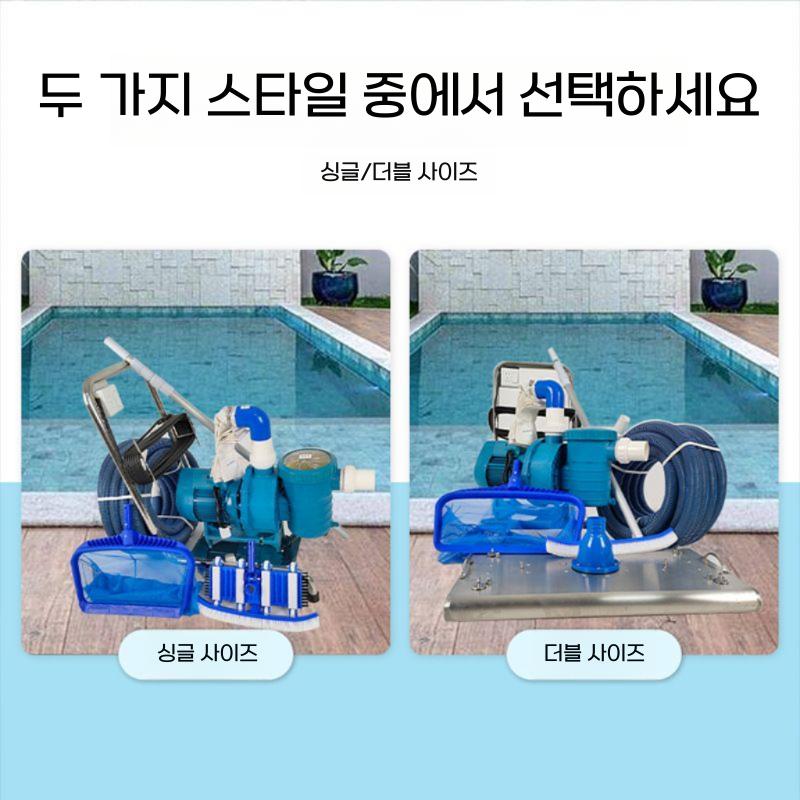 풀빌라 수영장청소기 펜션 워터파크 풀장 바닥 흡입 기계 싱글 300m - 상세 이미지 2