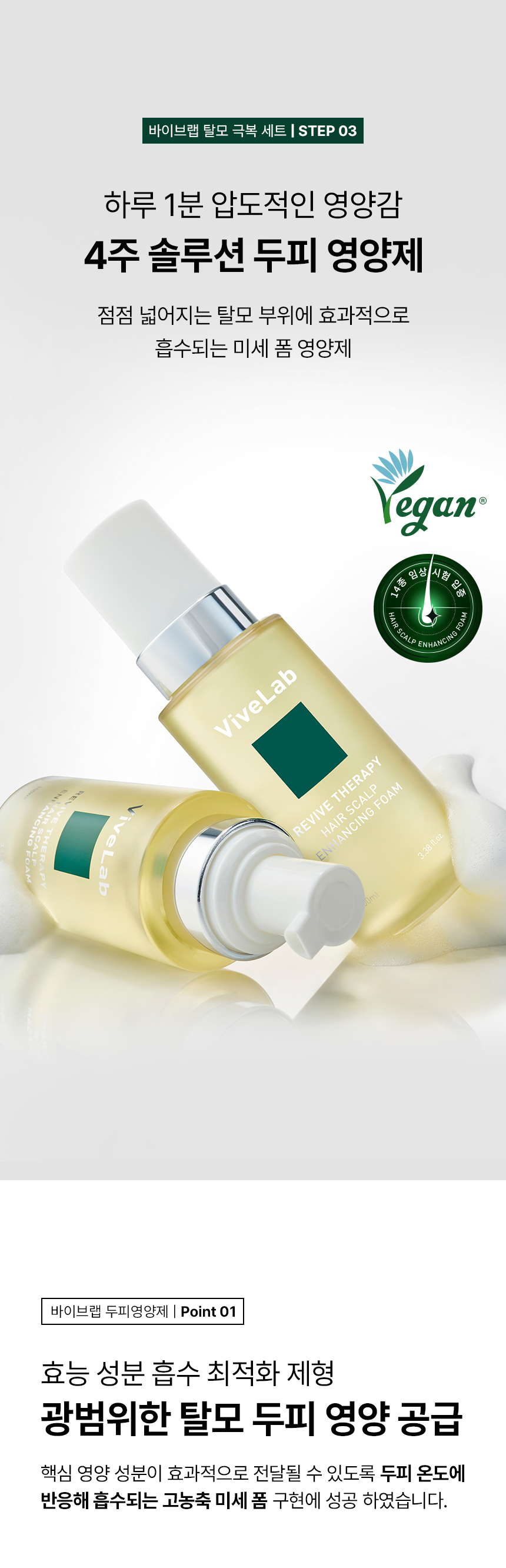 VIVELAB Revive Therapy Ampoule, Enhancing Foam & Shampoo 3-Piece Set - description 31
