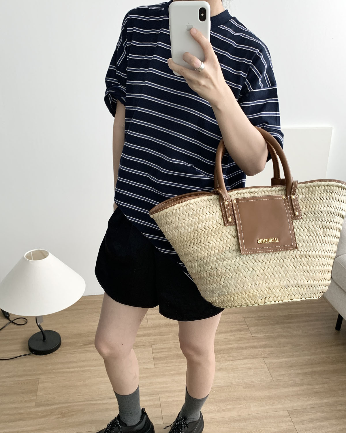 [블랙당일] 레이스 트랙쇼츠 새틴 3부 4부 밴딩 라인 러닝 숏팬츠 웨어링무드 (3c) - 상세 이미지 5