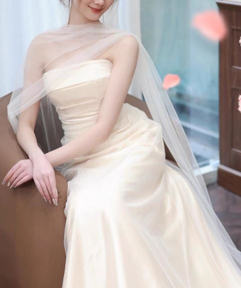 셀프웨딩드레스 여신핏 맥시슬림 본식촬영 스몰웨딩 스튜디오 촬영용 - 상세 이미지 3