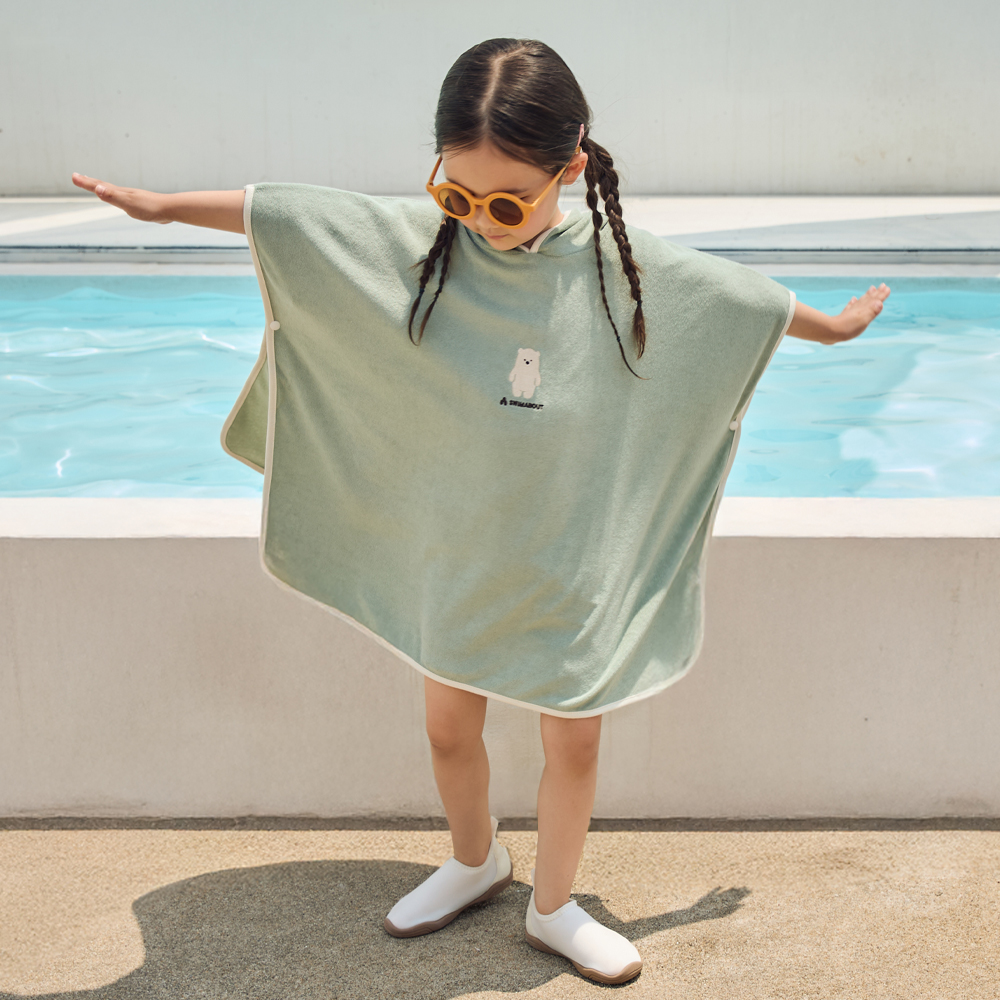 유아 아기 비치 가운 후드 물놀이 수영 초등 어린이 극세사 샤워 목욕 판초 타올