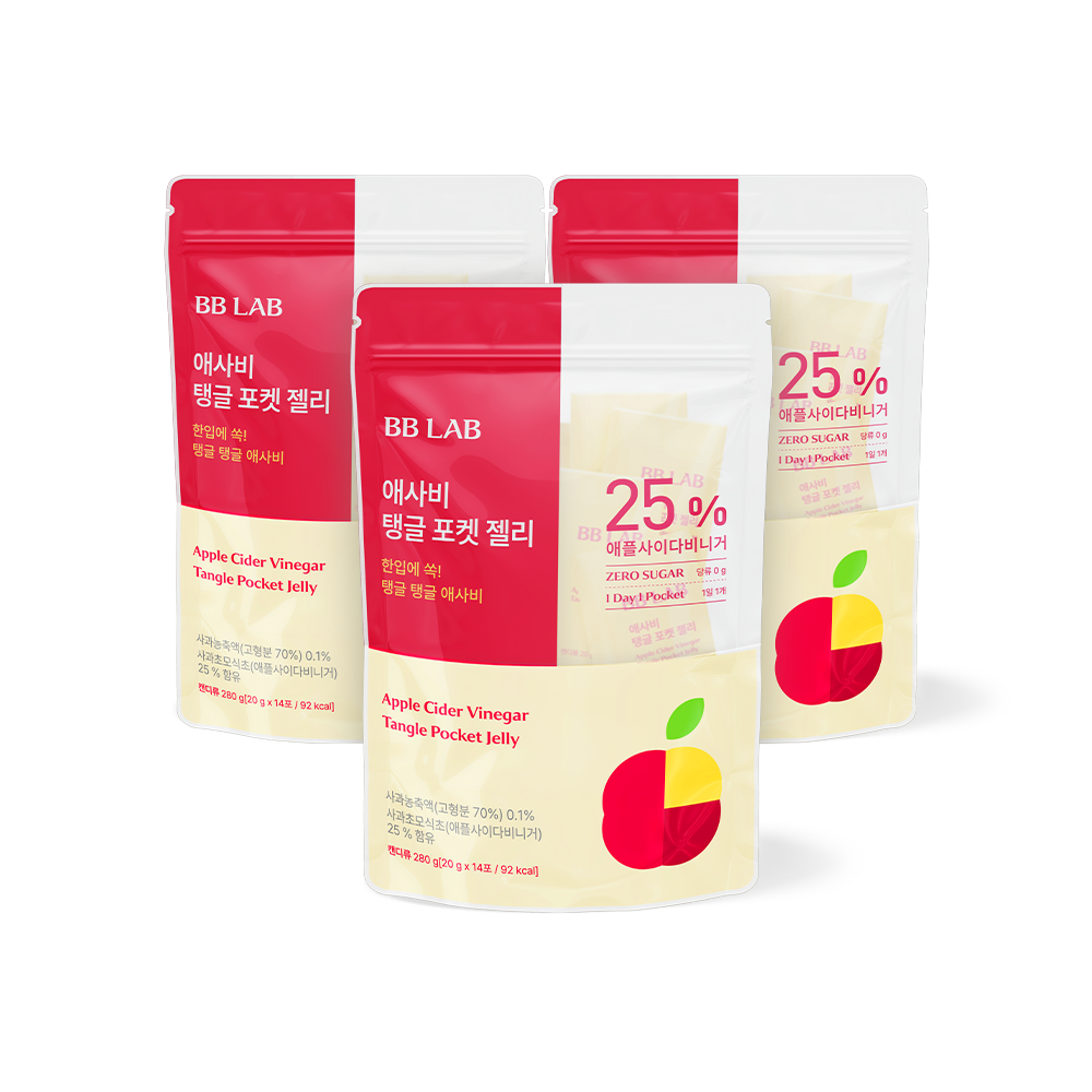 비비랩 애사비 탱글 포켓 3팩 6주분 애플 사이다 비니거 제품 이미지
