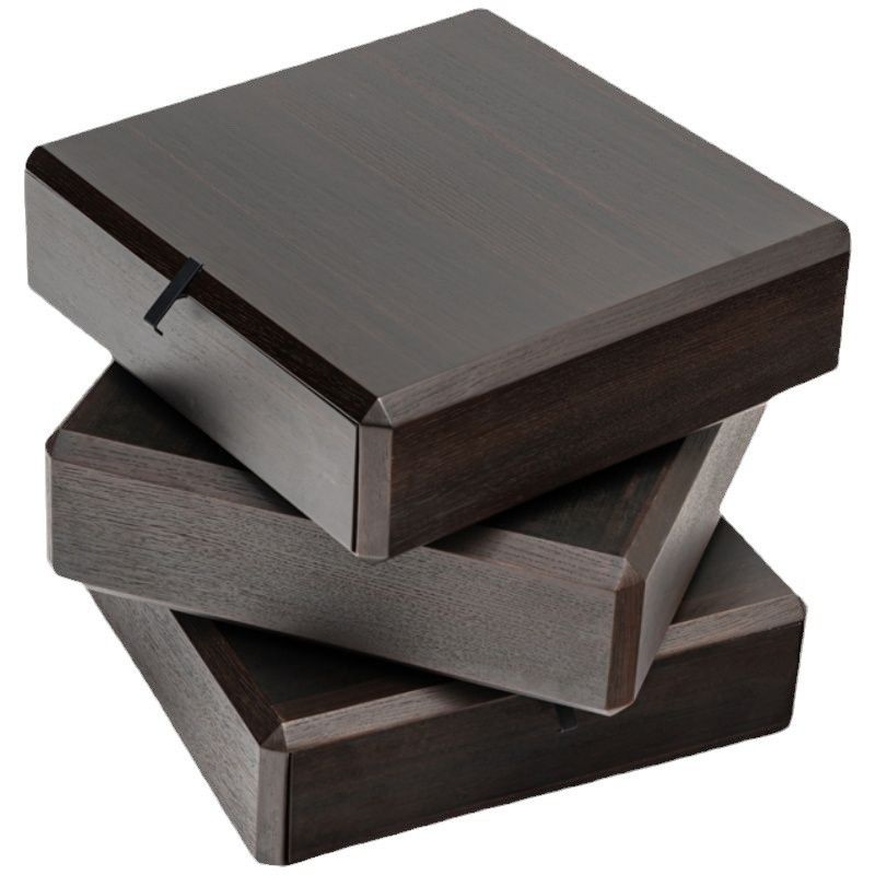 3단 원목협탁 거실 침대 사이드테이블 인테리어 회전 서랍장 다크월넛