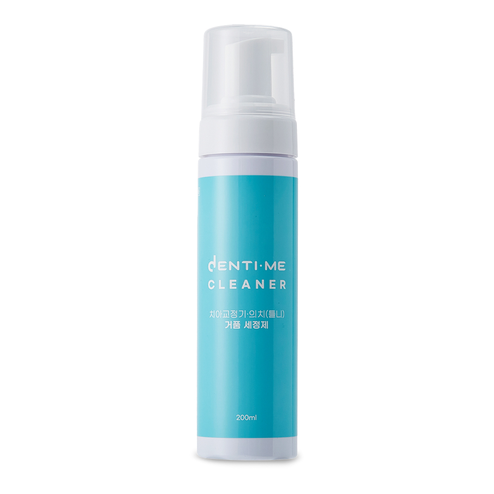 덴티미클리너 거품형 교정기 세정제 교정 유지장치 전용 의치 틀니 세척 가정용500ml - 상세 이미지 3