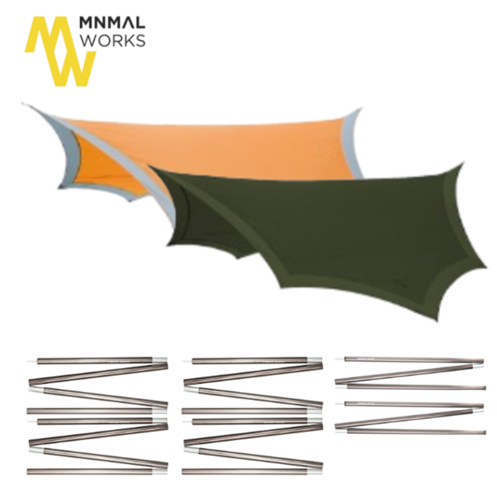 미니멀웍스 반 타프 블루홀 폴대 28 풀세트 옥타 방수 바람막이 윈드스크린 캠핑