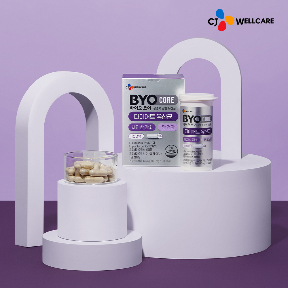CJ 바이오코어 100억 다이어트 유산균 체지방 감소 소주연 유산균 30캡슐, 2개