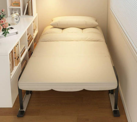 침대의자 낮잠 눕는 폴딩 독서 1인용 등받이 쇼파 암체어 소파 쿠션 접이식