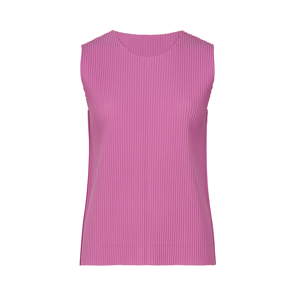 이세이미야케 미 민소매 FINE KNIT PLEATS COLOR 1 MI54KR392 - 메인 이미지