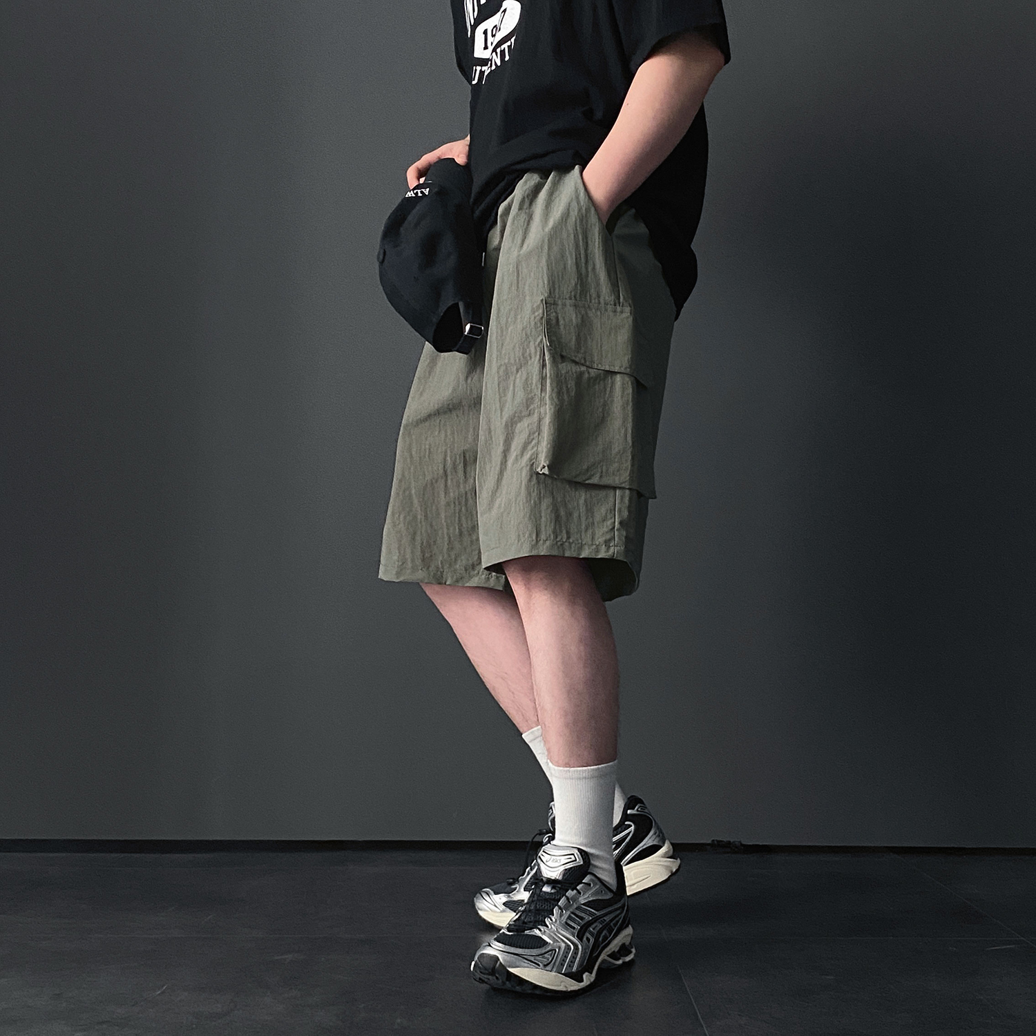 버뮤다카고팬츠 나일론반바지 남자버뮤다팬츠 벌룬팬츠 - 상세 이미지 2