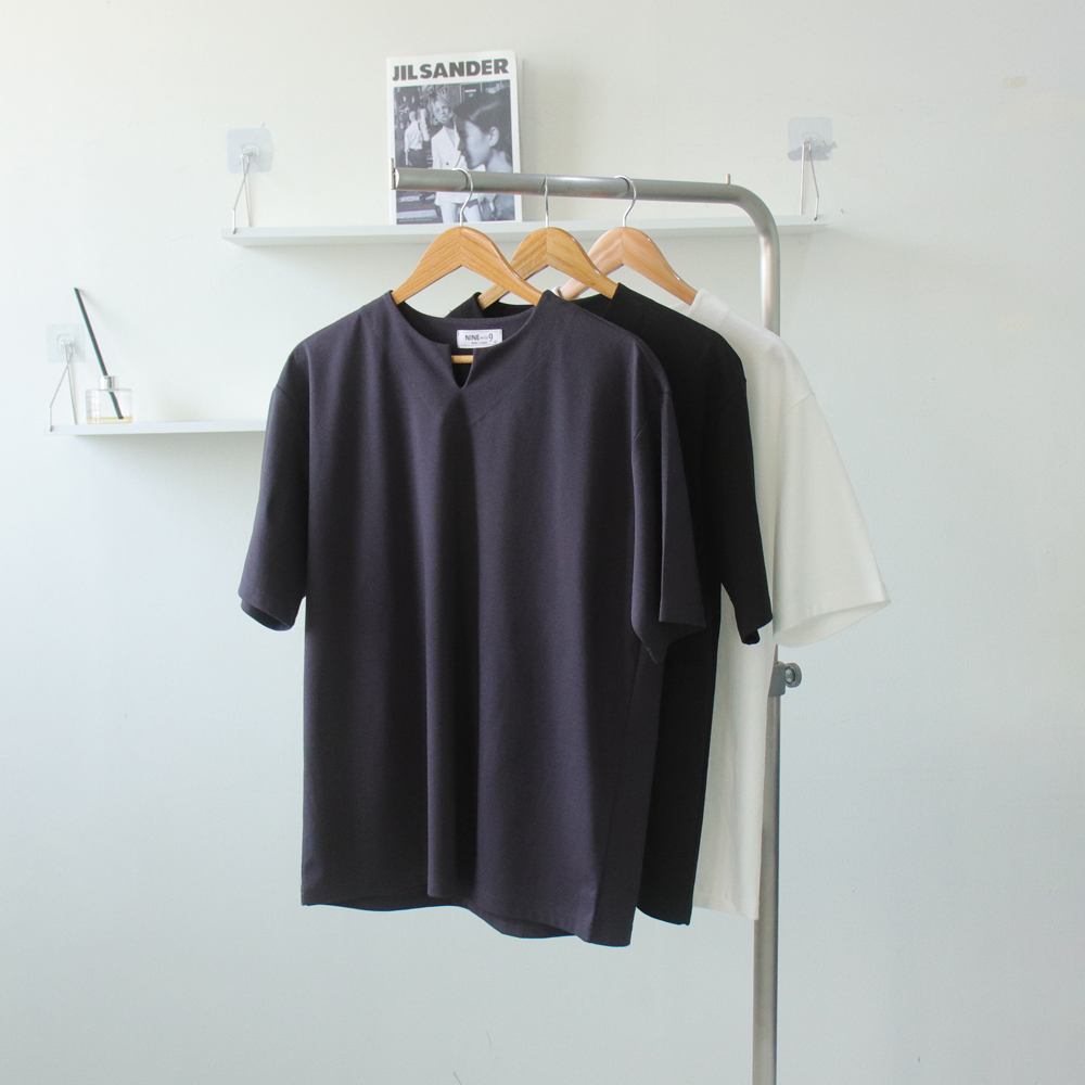 1+1 남자반팔티 빅사이즈 헨리넥 분또티셔츠