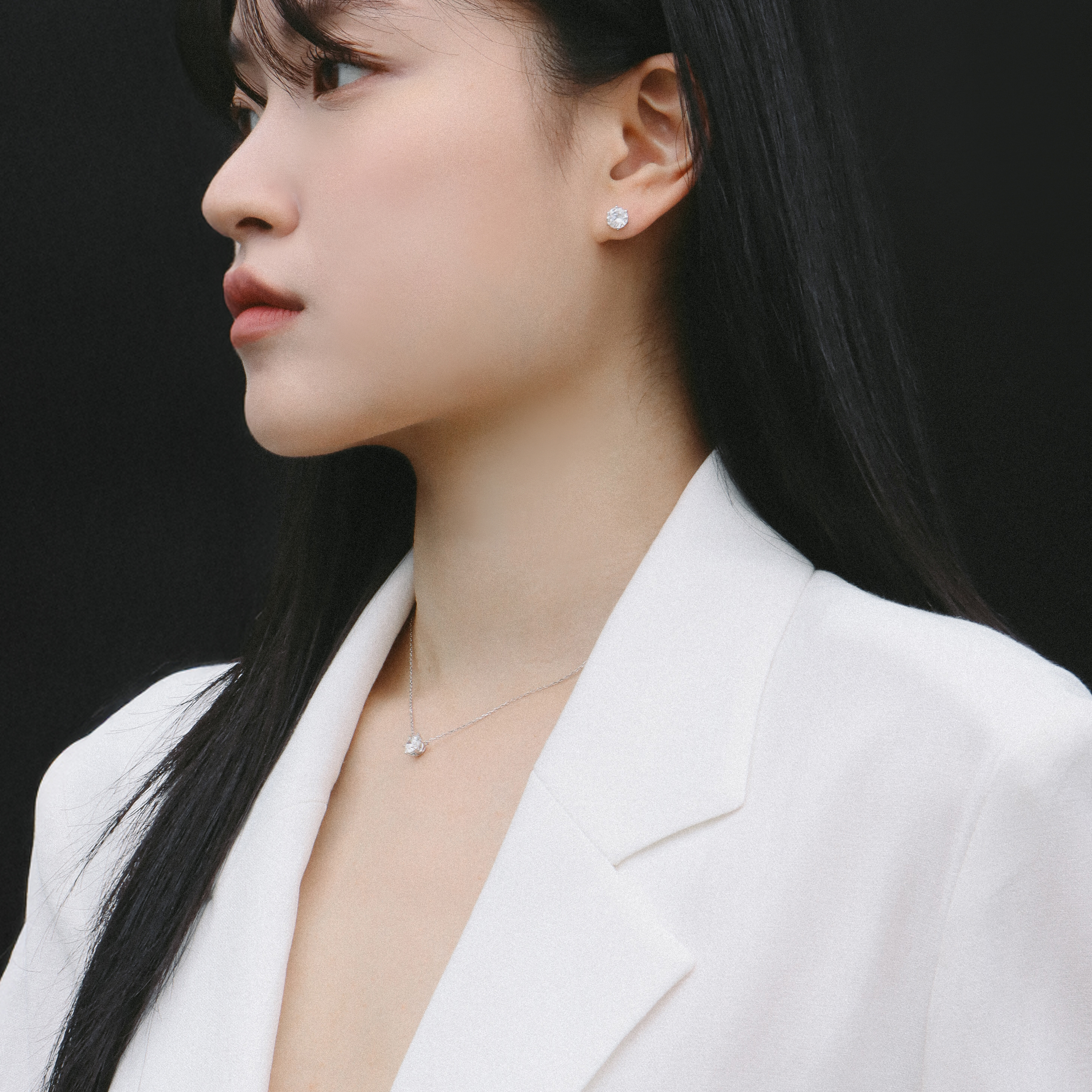 랩그로운다이아 14k 화이트골드 다이아몬드 목걸이 이미지 8