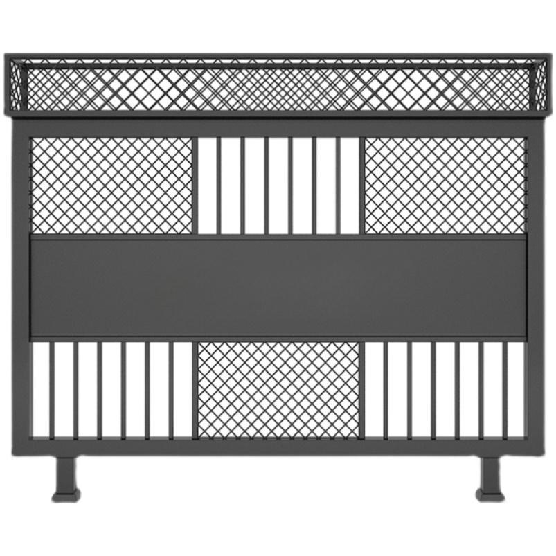 상업용 철제 파티션 플랜터 격자형 인테리어 공간분리 가벽 검정 100x15x100 - 상품 이미지