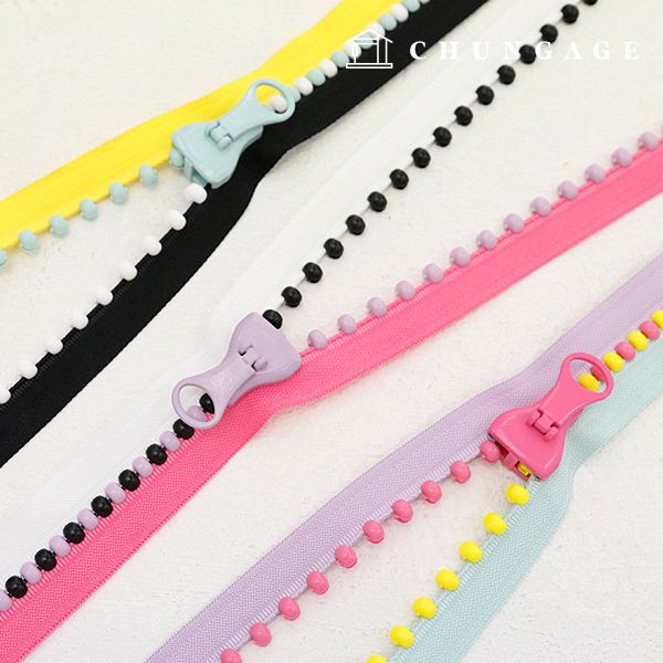 지퍼만들기 90cm 컬러지퍼 지퍼머리 - 상품 이미지