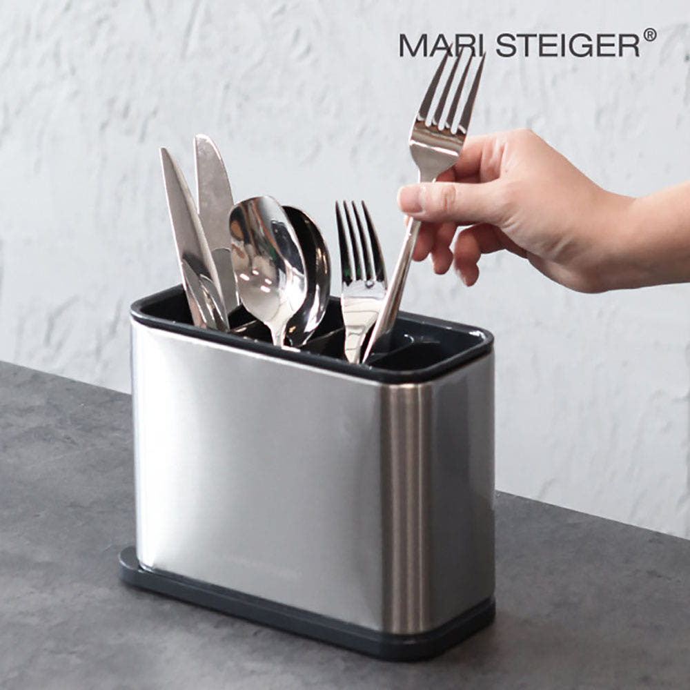 MARISTEIGER 스텐 물빠짐 칸막이 수저통 주방 싱크대 조리도구 수저꽂이 수저정리함