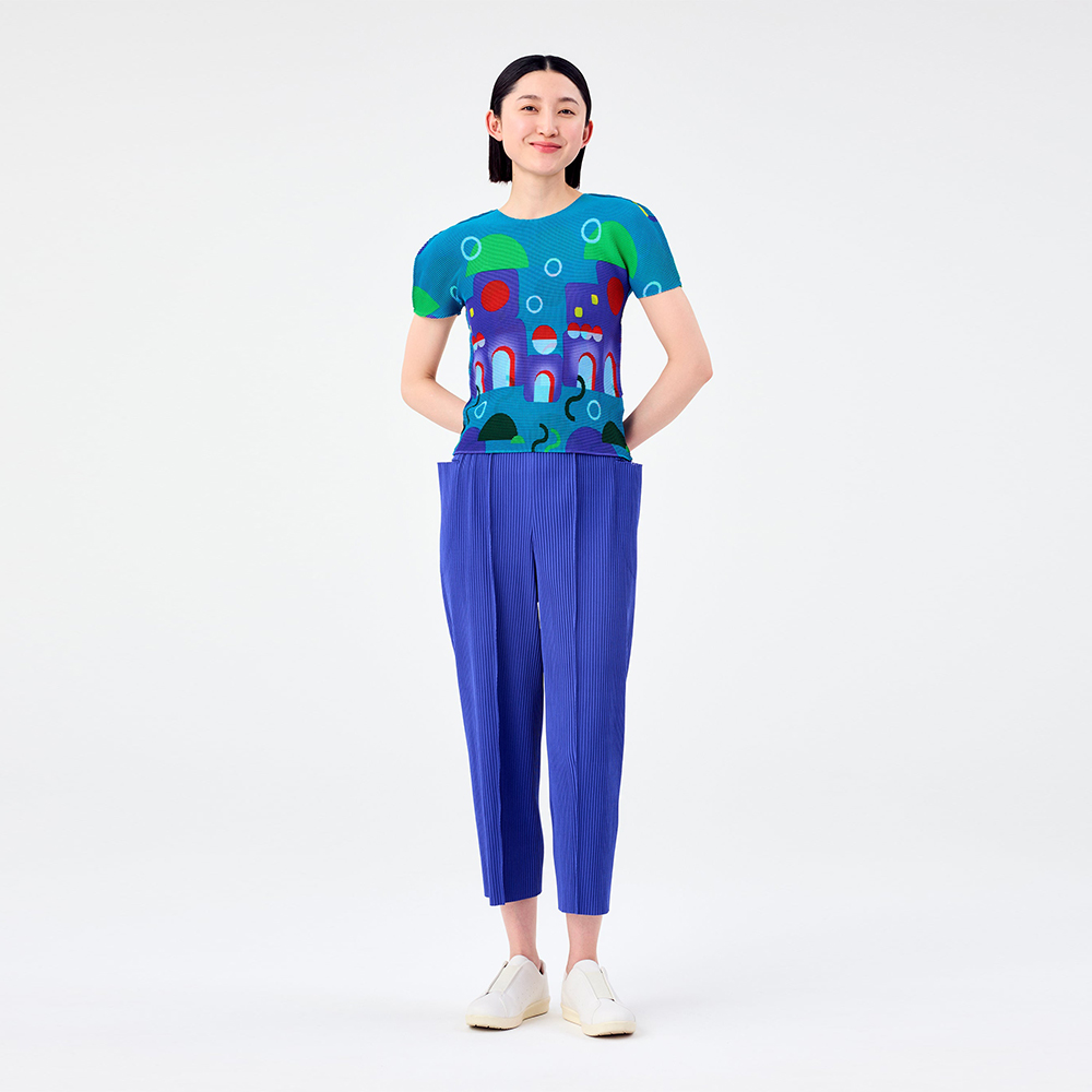 이세이미야케 미 바지 FINE KNIT PLEATS COLOR 1 MI54KF393 - 상세 이미지 5