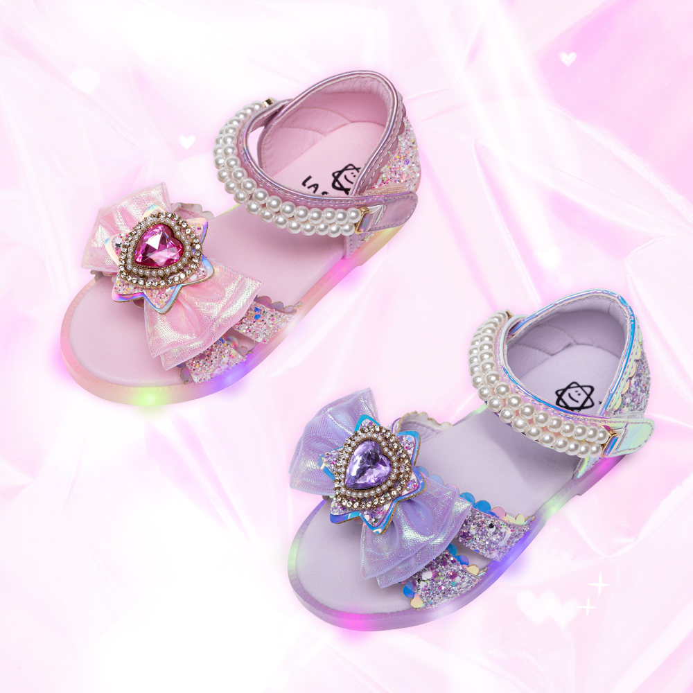 라스텔라 슈팅스타 LED 공주 여름 샌들 여아 키즈