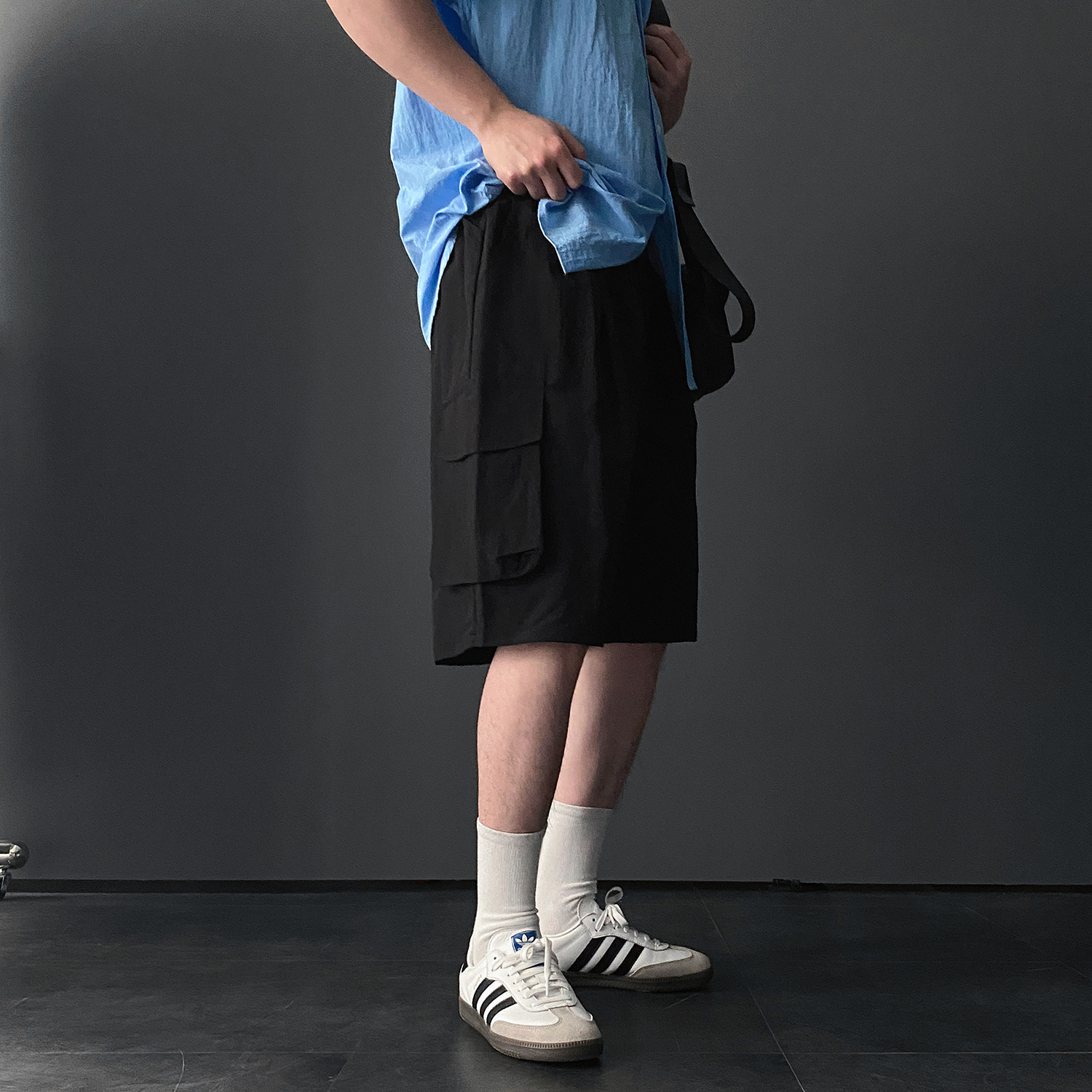 버뮤다카고팬츠 나일론반바지 남자버뮤다팬츠 벌룬팬츠 - 상세 이미지 3