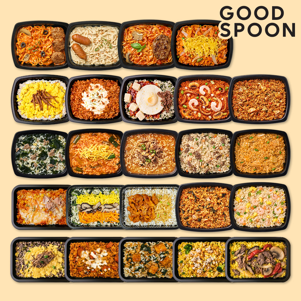 굿스푼 한달 식단 도시락 24종 24팩 정기배송 구독 단백질 밥 반찬 간편식 배달