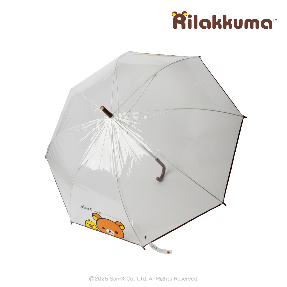 리락쿠마 투명 우산 58cm 캐릭터 코리락쿠마 키이로이토리 산엑스 장우산 굿즈 - 상세 이미지 3
