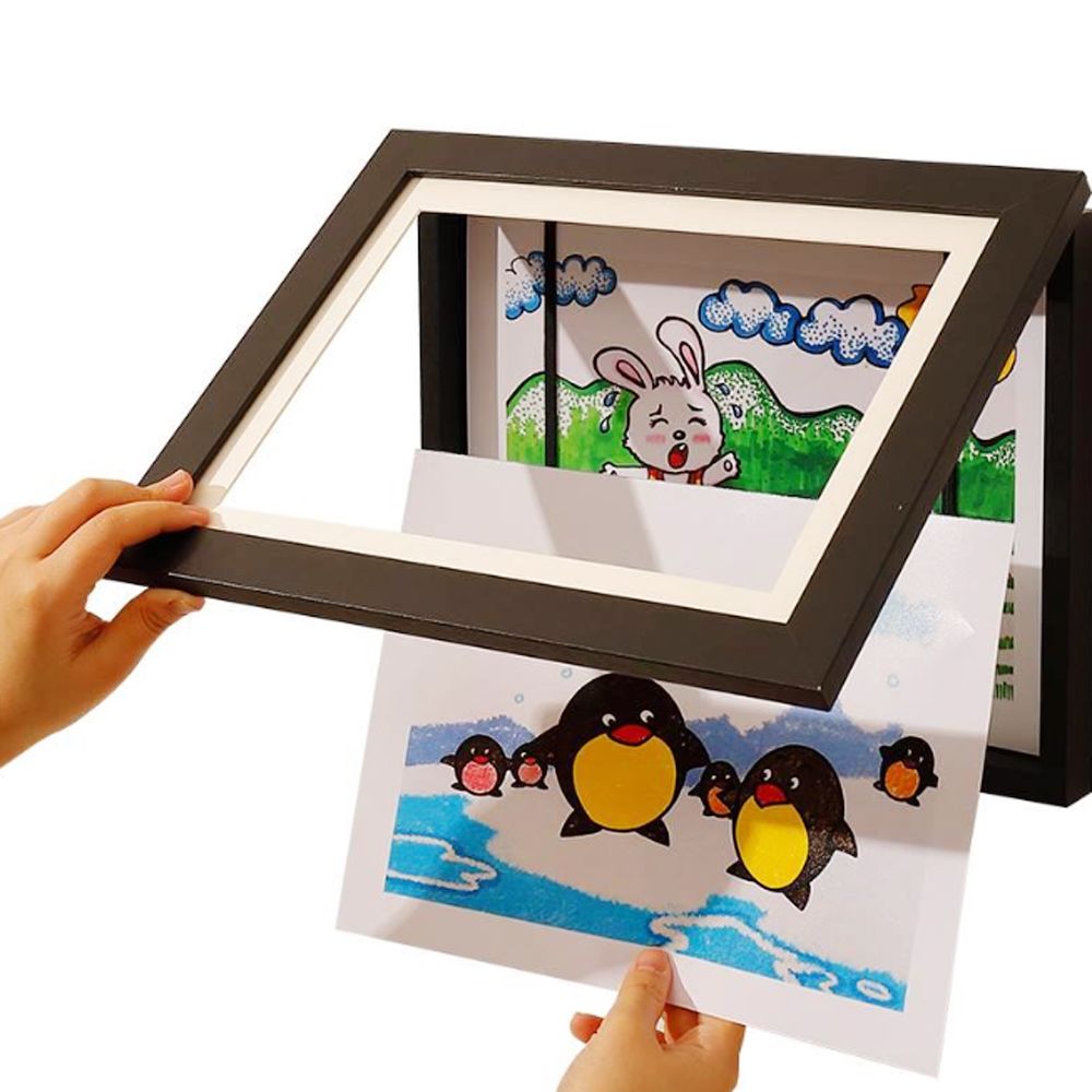 아이그림 보관액자  아이그림액자 상장 보관 스케치북 보관함 굿즈 열리는 - 상품 이미지