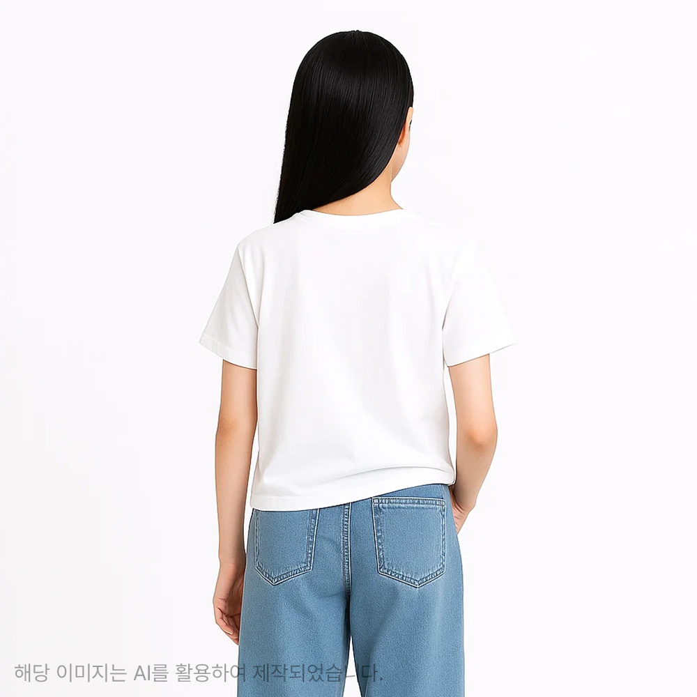 더데이걸 사이드 셔링 스토퍼 티셔츠 TGRA253Y3 - 상세 이미지 2