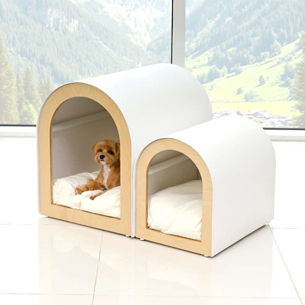 펫코본 강아지집 원목 고양이 숨숨집 애견방석 강아지하우스 베개 방석 세트