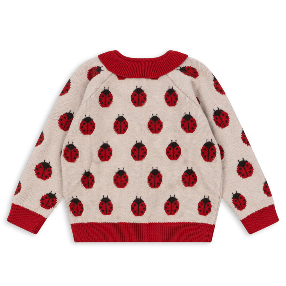 콩제슬래드 키즈 벨로우 카라 니트 울 가디건 KS102221 LADYBUG - 상세 이미지 2