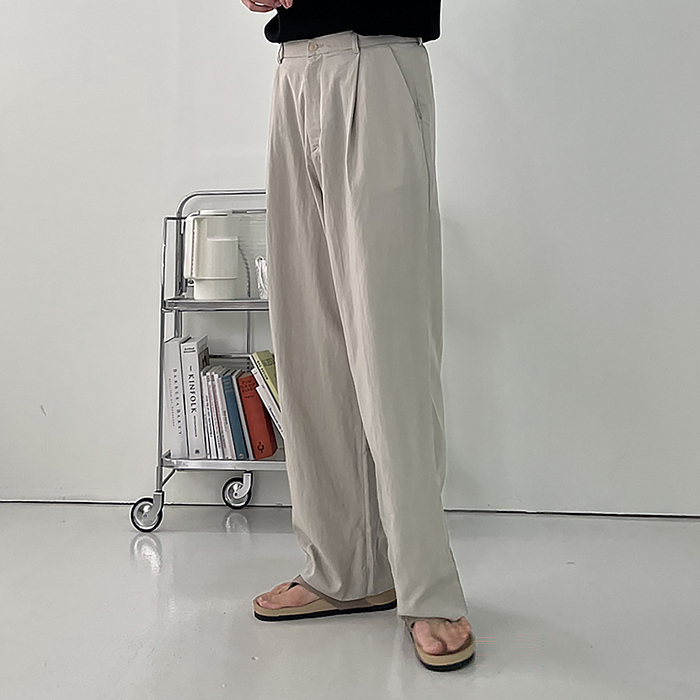 남자 여름바지 밴딩 린넨 쿨 팬츠 남자 냉장고바지 - 상세 이미지 2