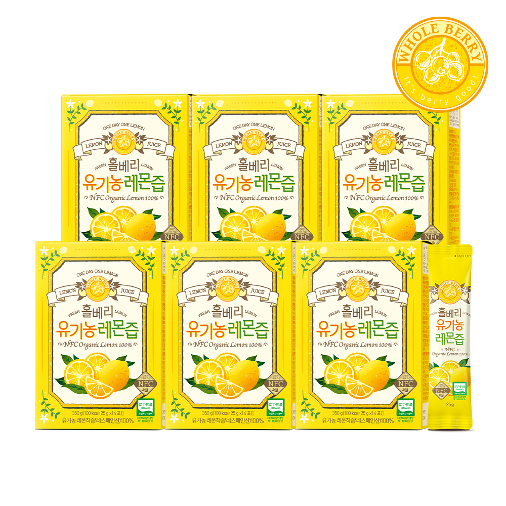 홀베리 유기농 레몬즙 25g 14포, 6개
