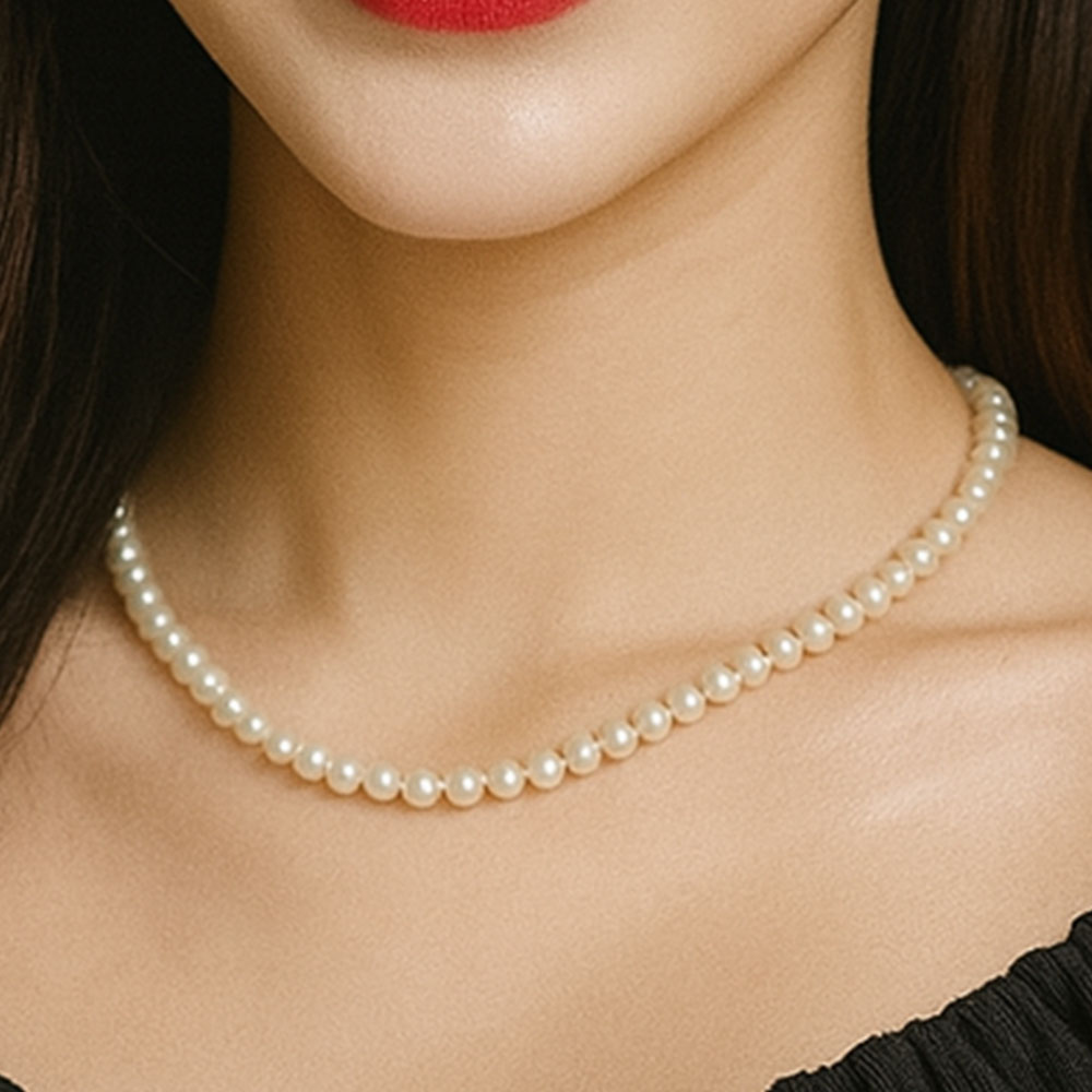 담수진주목걸이 진짜 천연 바로크 얇은 초커 미니 여름 - 상세 이미지 5