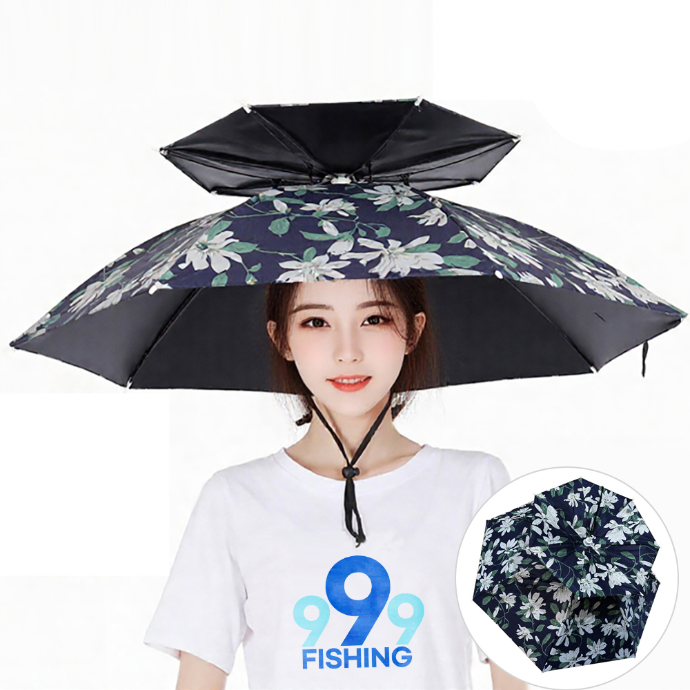 머리에쓰는 우산 파라솔 모자 삿갓형 양산 농사 밭일 햇빛 차단 소형