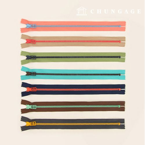 30cm 지퍼 투컬러 5호 7종 - 상품 이미지