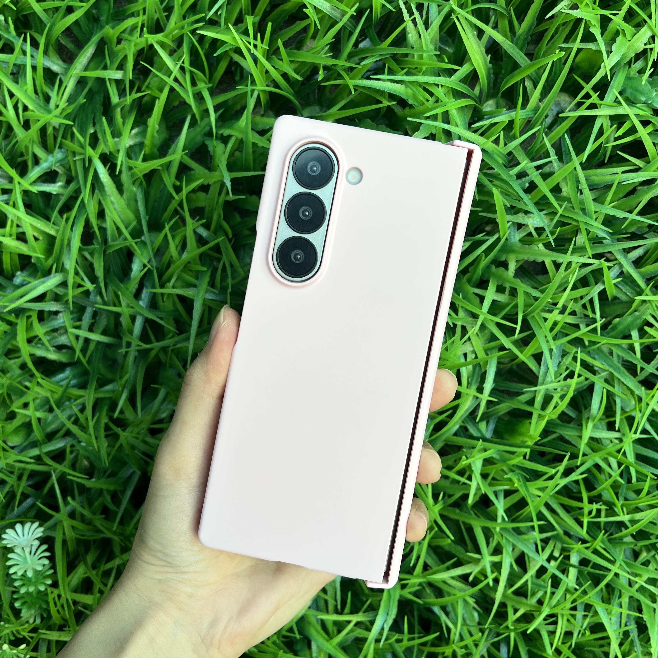 힌지보호 케이스 하드 범퍼 슬림 풀커버 카메라보호 지플립 클라인블루, 갤럭시Z 폴드3 - 상세 이미지 2