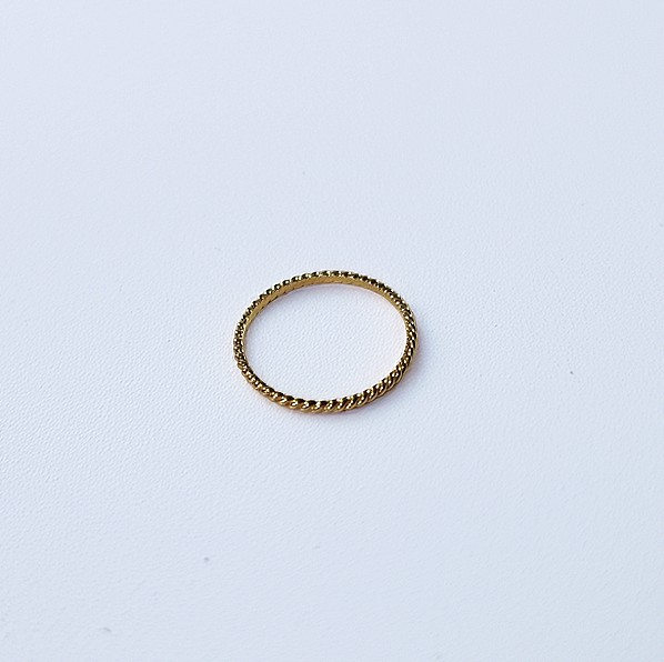 14k 꽈배기 꼬임 커팅 반지 여자 남자 패션 심플 데일리 실반지 선물 - 상세 이미지 4